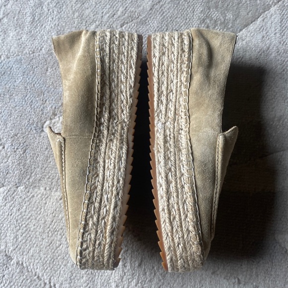 Joie Dafni Fawn Suede Wedge Espadrilles Loafer Shoes - Picture 10 of 15